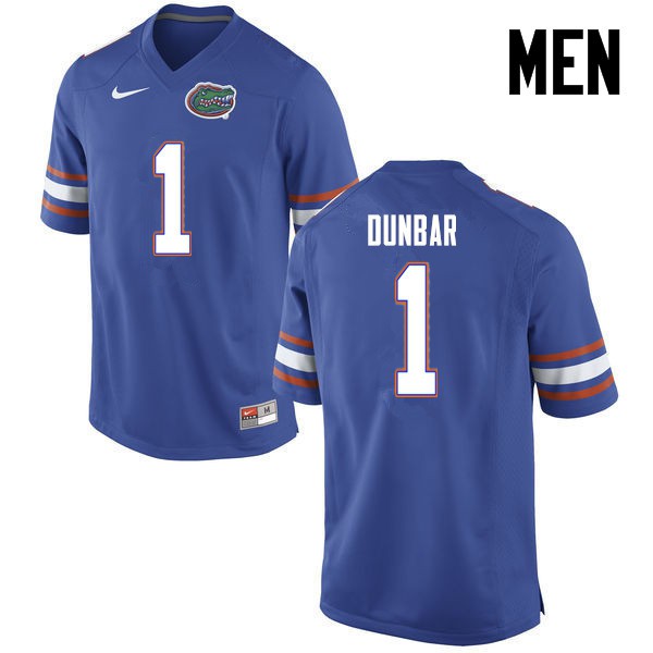 Florida Gators Men #1 Quinton Dunbar College Football Blue